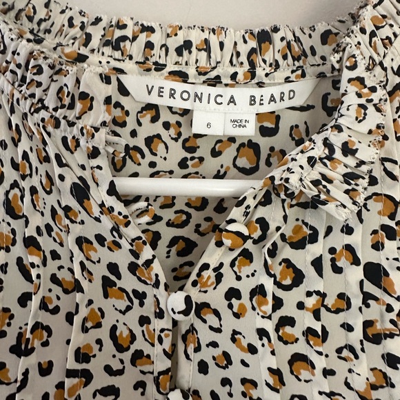 Veronica Beard leopard print blouse size 6 - Picture 7 of 13